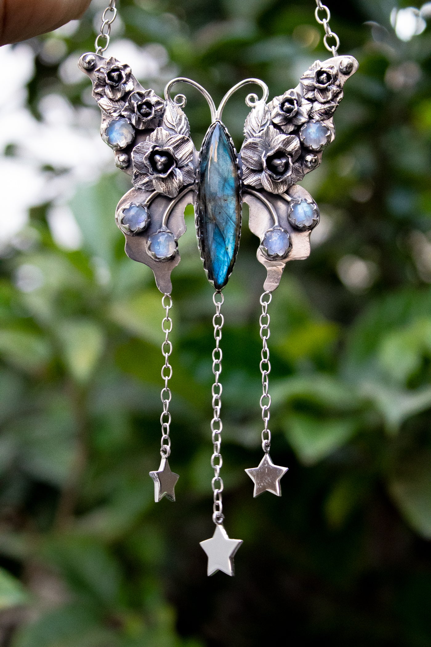 Labradorite Butterfly Necklace, AP-7297