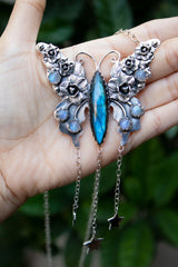 Labradorite Butterfly Necklace, AP-7297