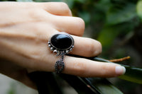 Luminous Night Ring Black Onyx, AR-7091