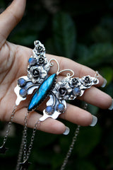 Labradorite Butterfly Necklace, AP-7297