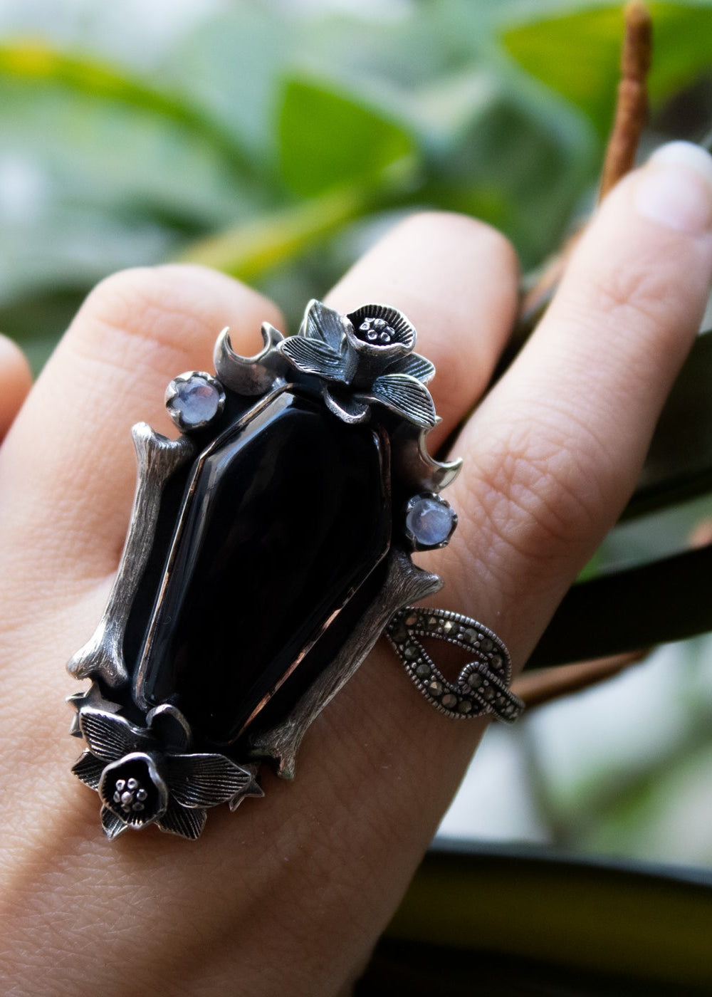 Coffin Black Onyx Ring, AR-6909