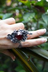 Serpent Garden — Hessonite Garnet Statement Ring, AR- 7750