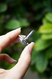 Celestial Petal — Moonstone Crescent Ring, AR-7755