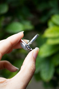 Celestial Petal — Moonstone Crescent Ring, AR-7755