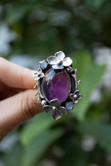 Blooming Amethyst: Everyday Elegance Ring, AR-7304