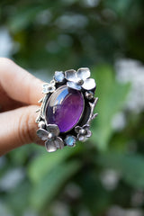 Blooming Amethyst: Everyday Elegance Ring, AR-7304