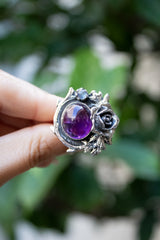 Moonlit Bloom: Amethyst Ring, AR-7319