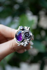 Moonlit Bloom: Amethyst Ring, AR-7319