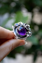 Moonlit Bloom: Amethyst Ring, AR-7319