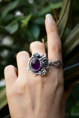 Moonlit Bloom: Amethyst Ring, AR-7319