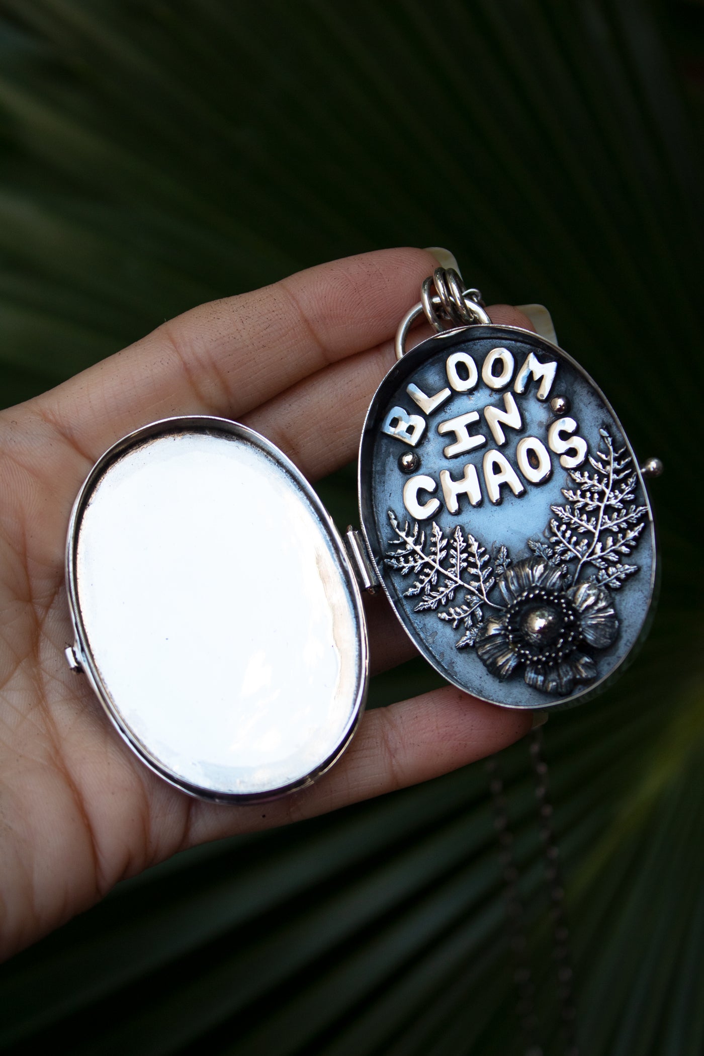 Bloom in Chaos Labradorite Locket Pendant, AP-7756