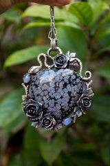 Snowfall Heart Talisman Pendant, AP-7757