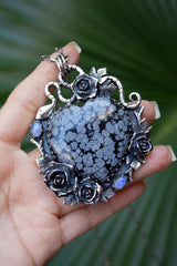 Snowfall Heart Talisman Pendant, AP-7757