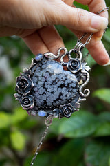 Snowfall Heart Talisman Pendant, AP-7757