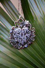 Snowfall Heart Talisman Pendant, AP-7757