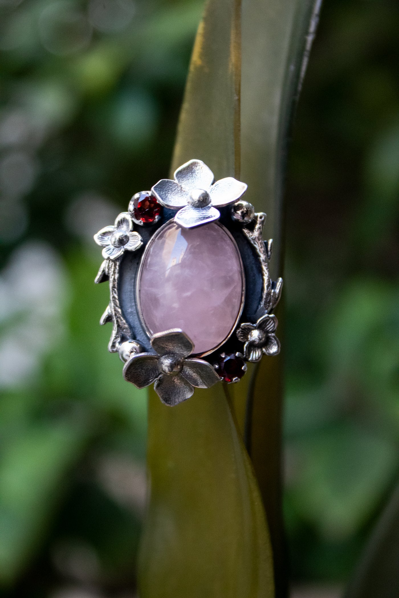 Soft Bloom: Rose Quartz Ring, AR-7309