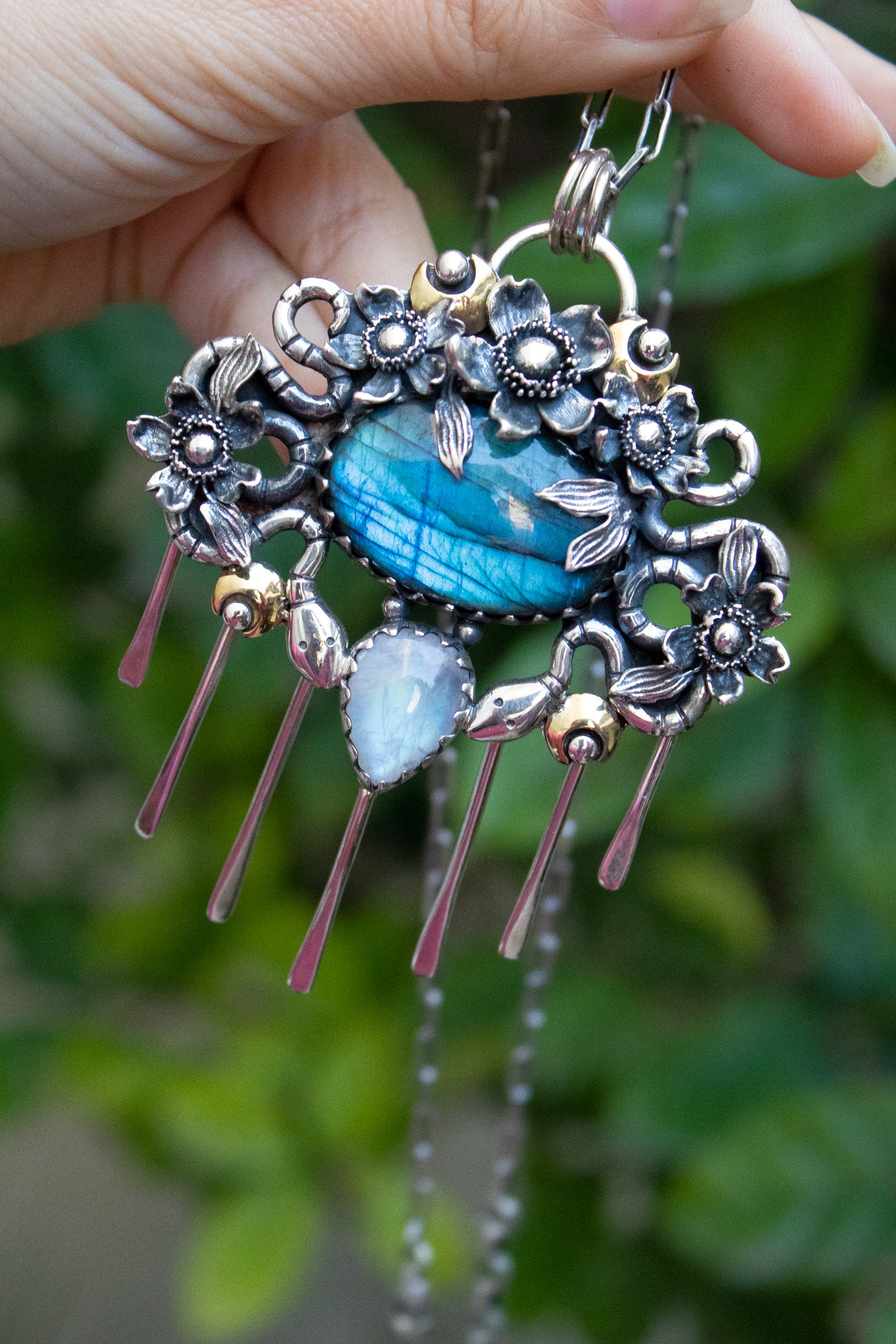 Celestial Garden Labradorite Pendant, AP-7758