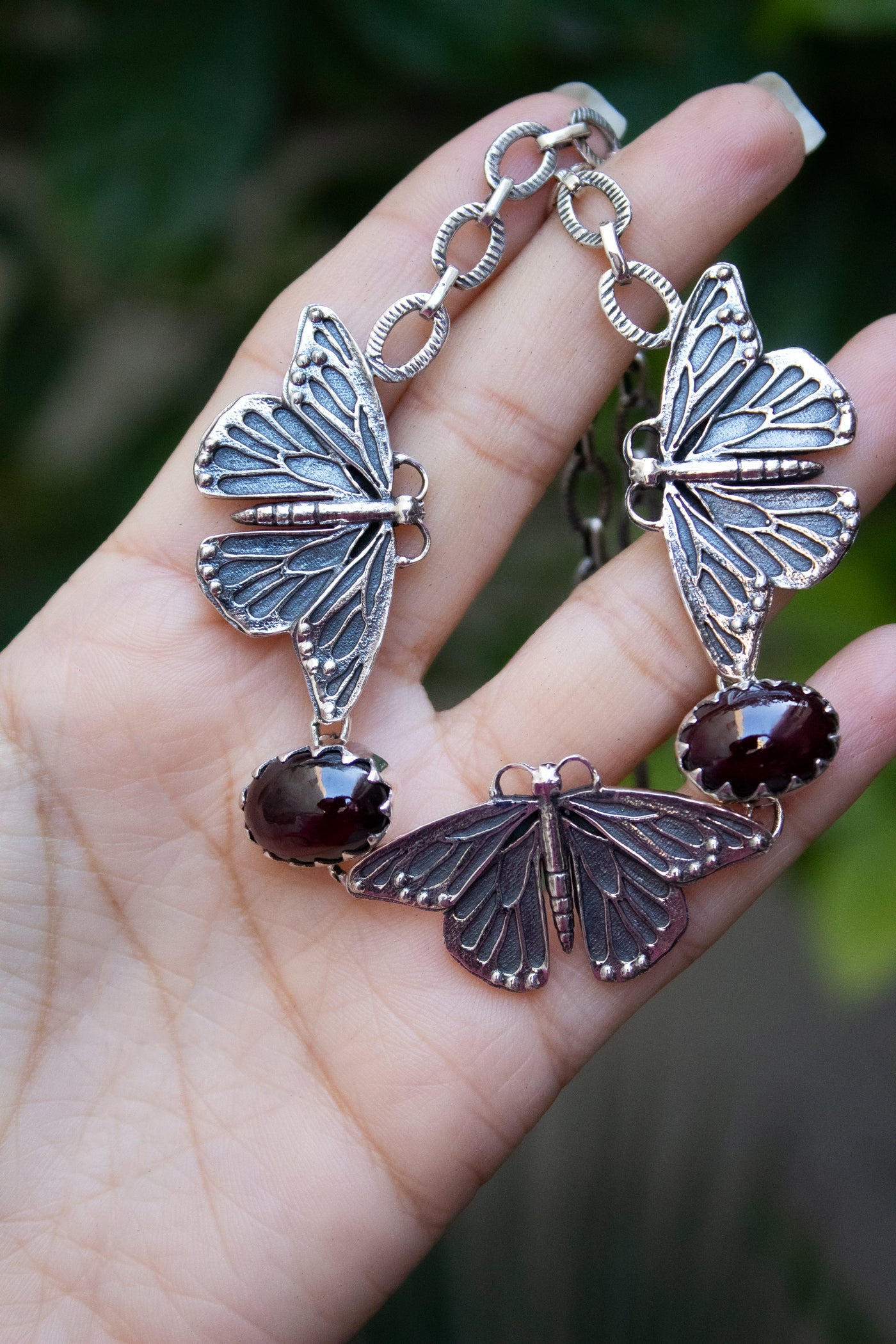 Emberwing Hessonite Butterfly Necklace, AP-7761