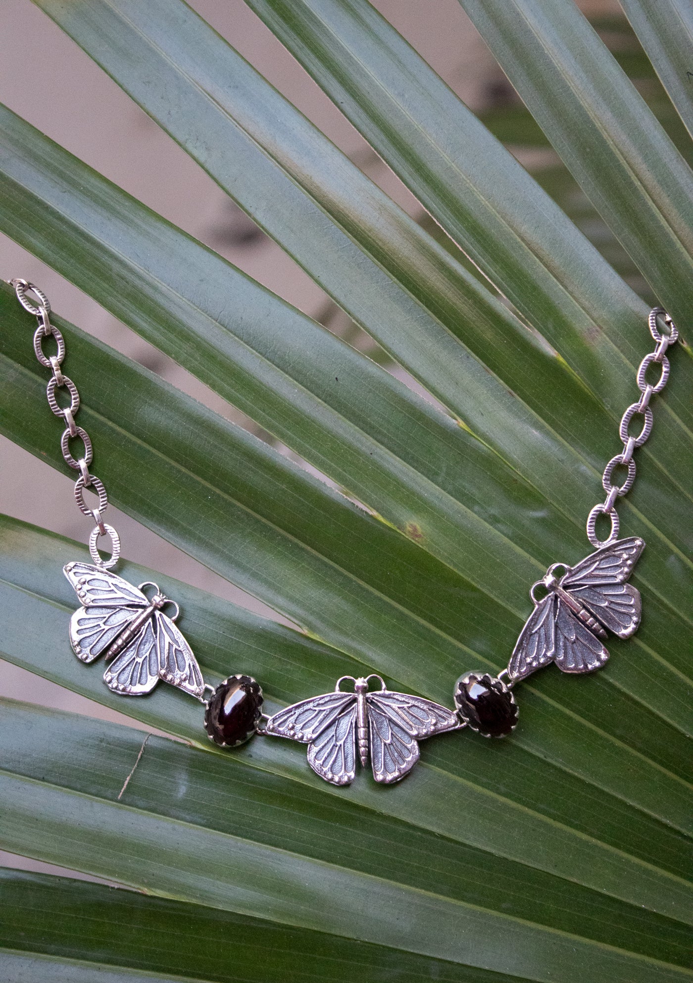 Emberwing Hessonite Butterfly Necklace, AP-7761