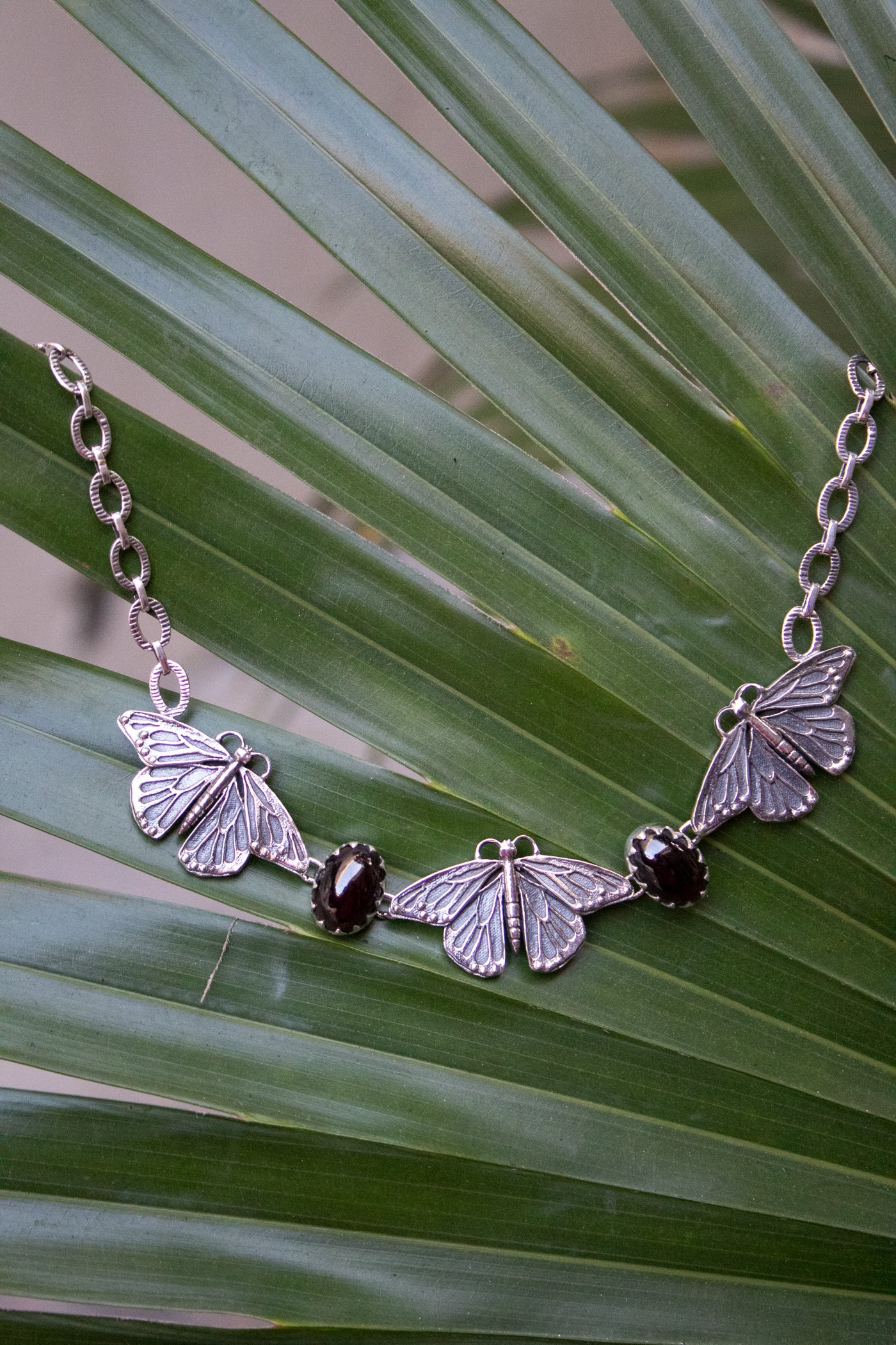 Emberwing Hessonite Butterfly Necklace, AP-7761