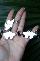 Emberwing Hessonite Butterfly Necklace, AP-7761