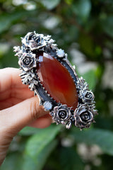 Crimson Rose: Red Onyx Ring, AR-7331