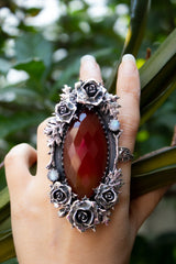 Crimson Rose: Red Onyx Ring, AR-7331