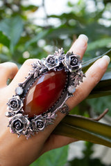 Crimson Rose: Red Onyx Ring, AR-7331