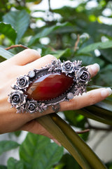 Crimson Rose: Red Onyx Ring, AR-7331