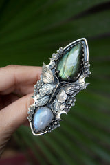 Moonlit Metamorphosis Butterfly Ring, AR-7762