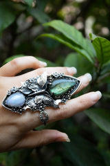 Moonlit Metamorphosis Butterfly Ring, AR-7762