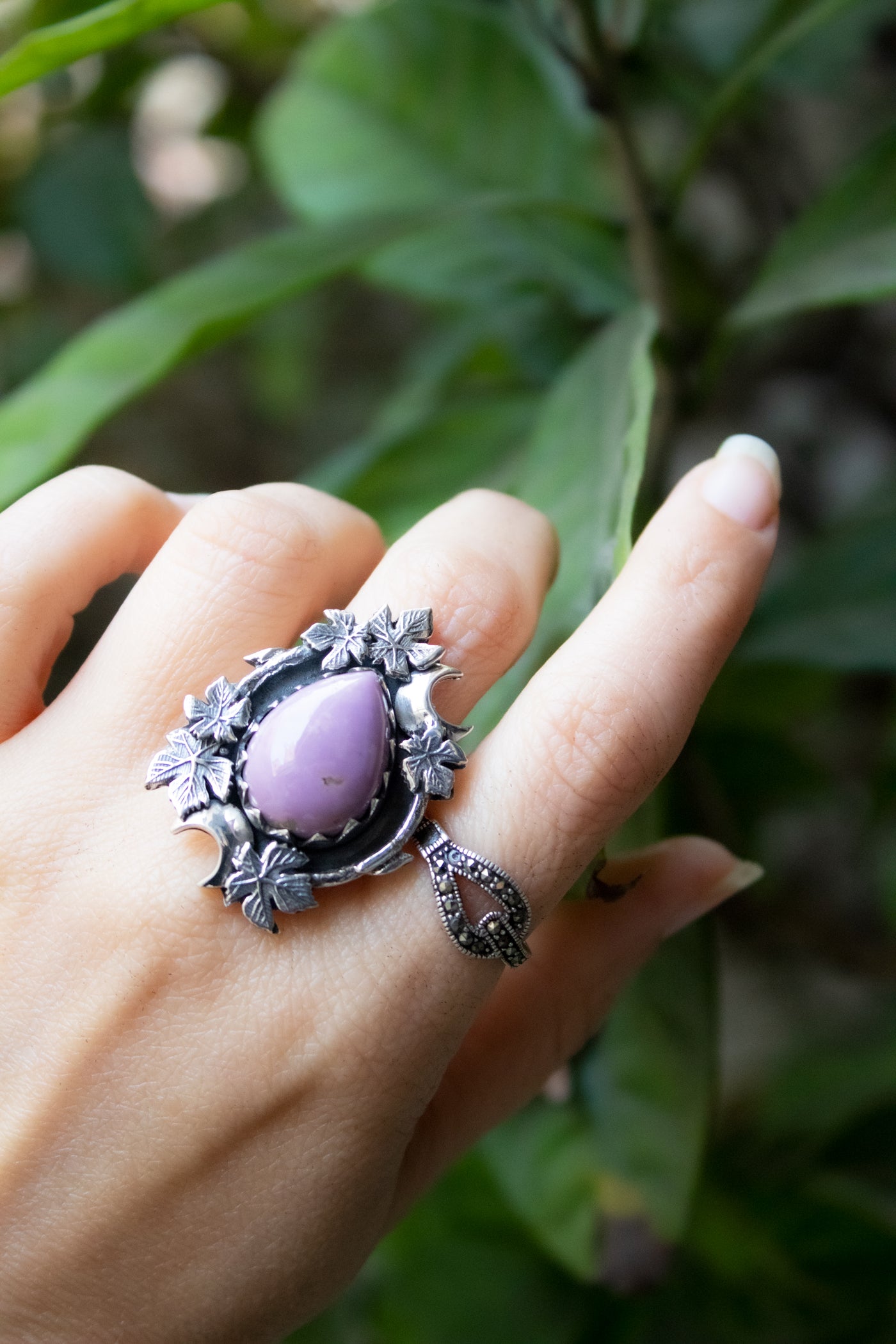 Twilight Ivy Phosphosiderite Ring, AR- 7763