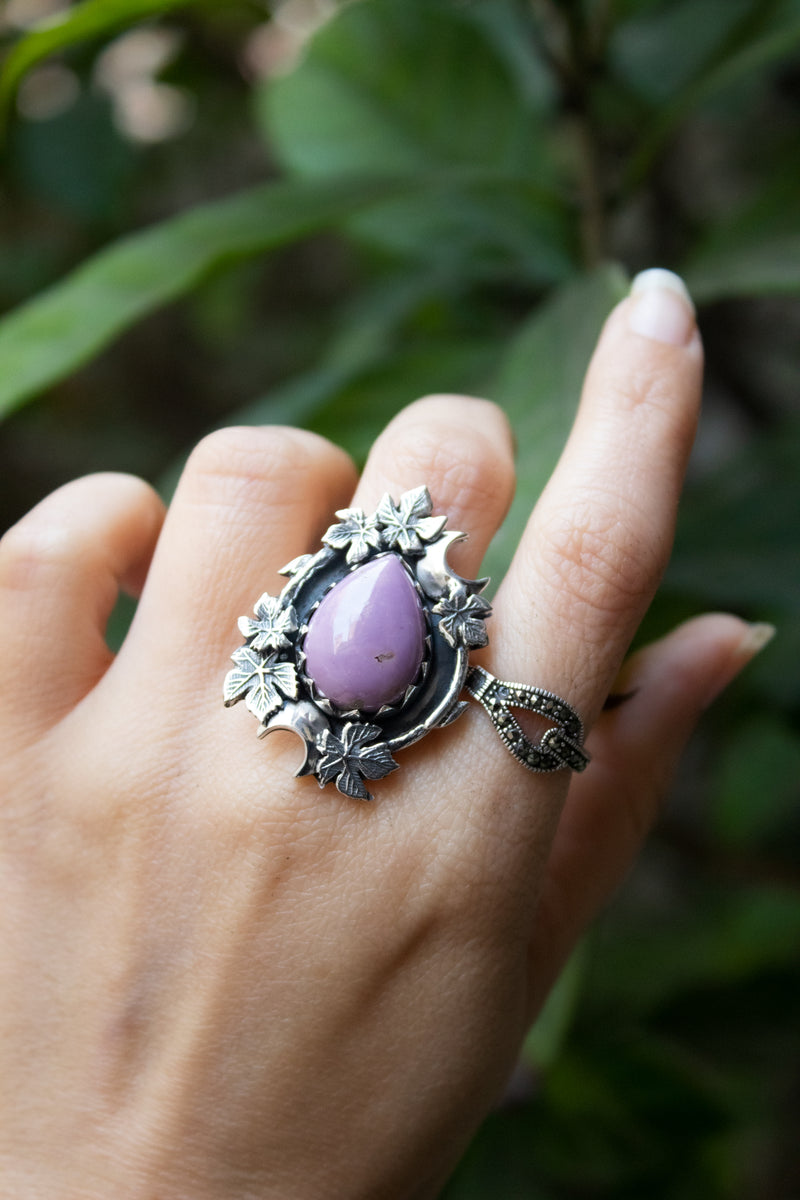 Twilight Ivy Phosphosiderite Ring, AR- 7763