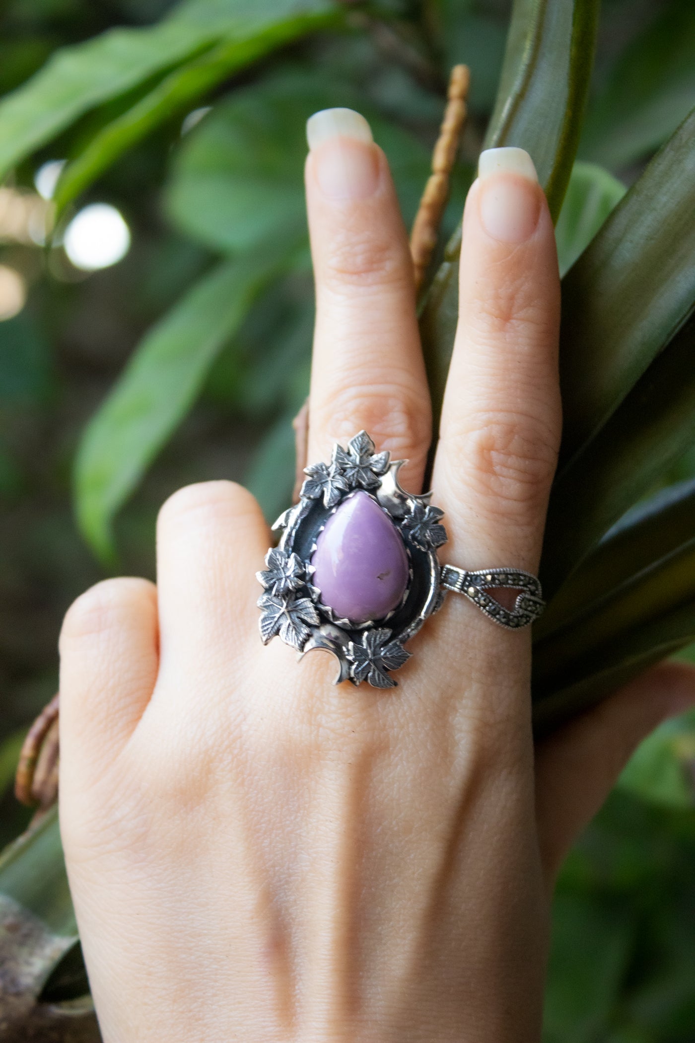 Twilight Ivy Phosphosiderite Ring, AR- 7763