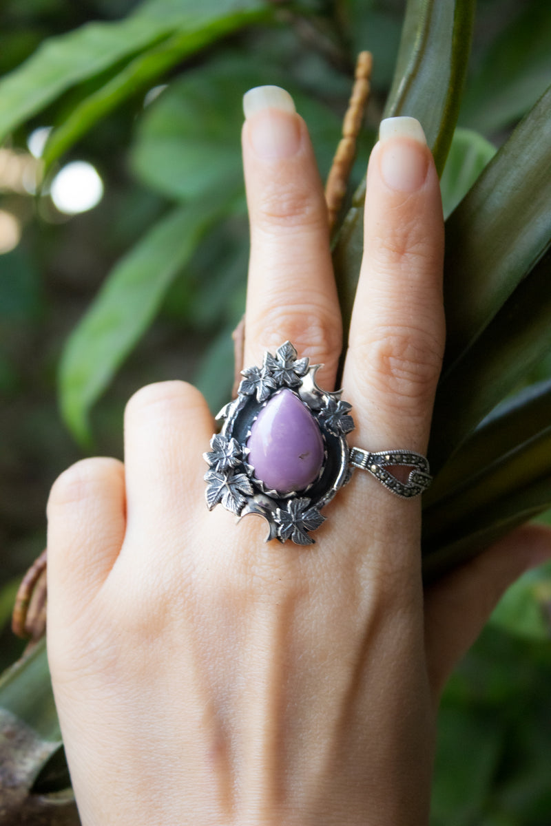 Twilight Ivy Phosphosiderite Ring, AR- 7763