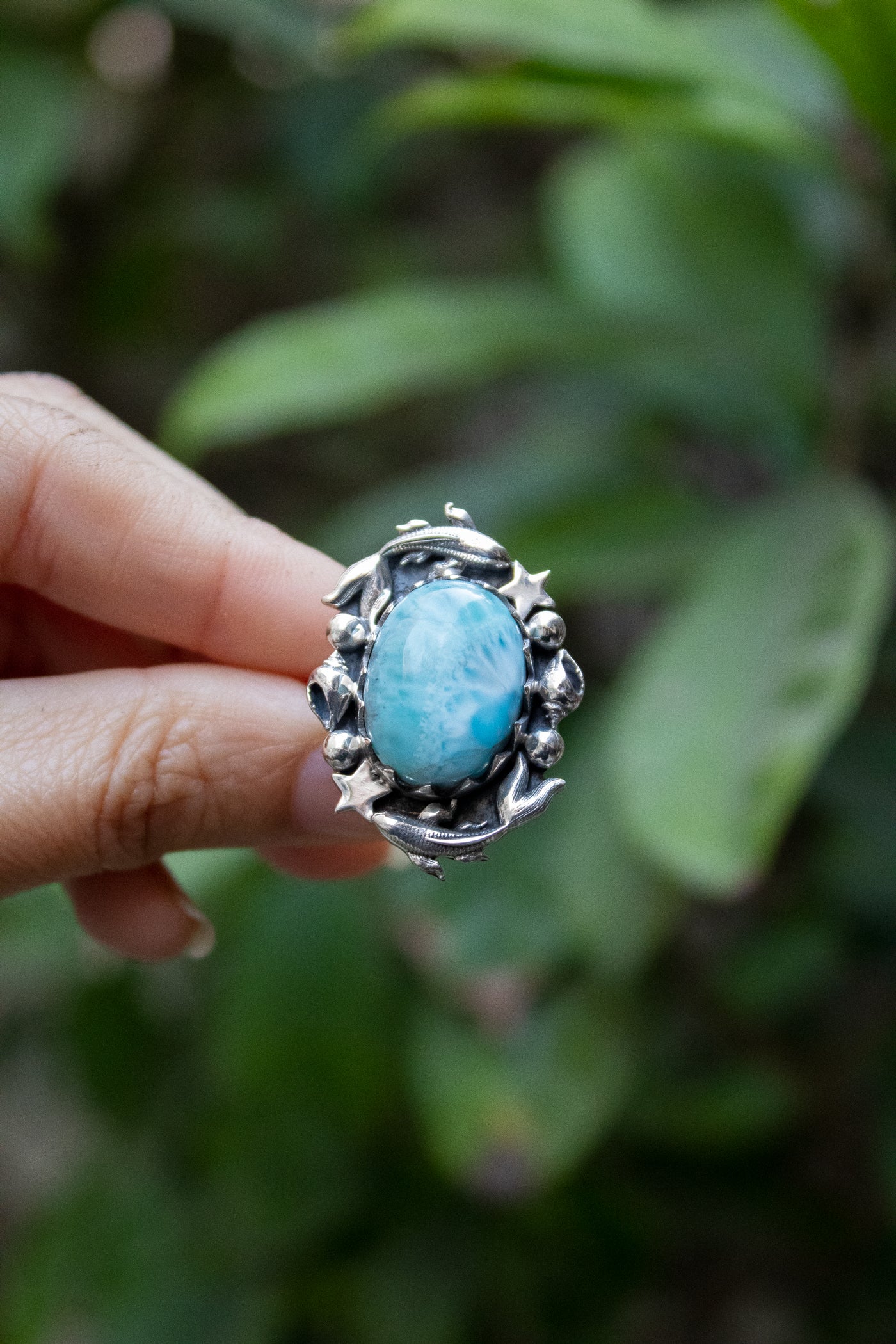 Celestial Tide Larimar Ring, AR-7764