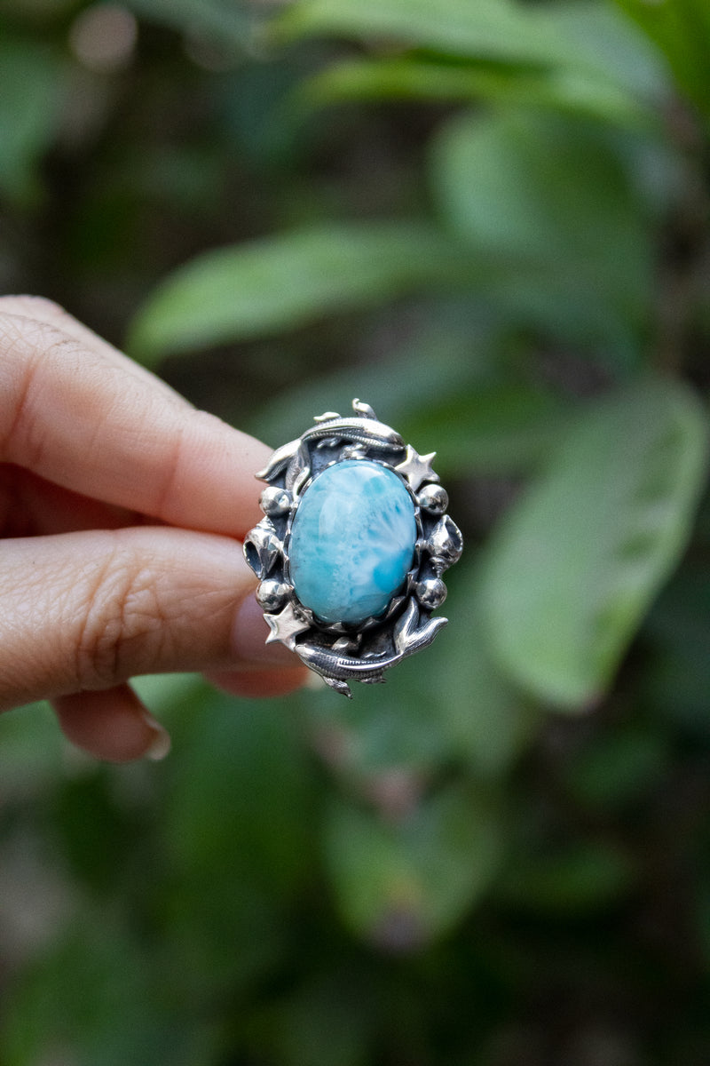 Celestial Tide Larimar Ring, AR-7764