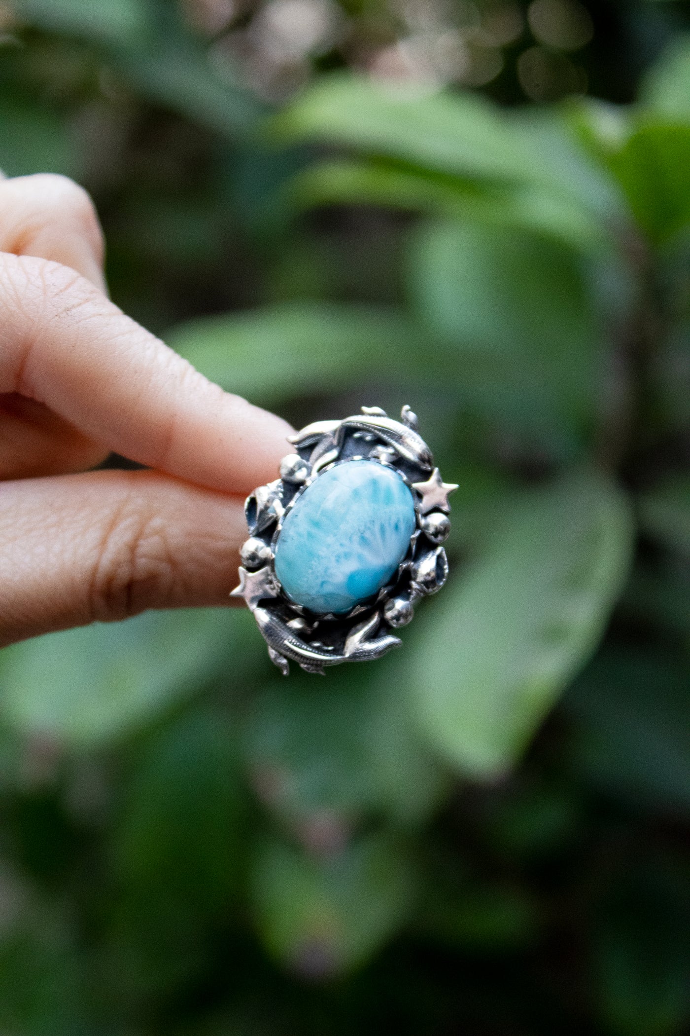 Celestial Tide Larimar Ring, AR-7764