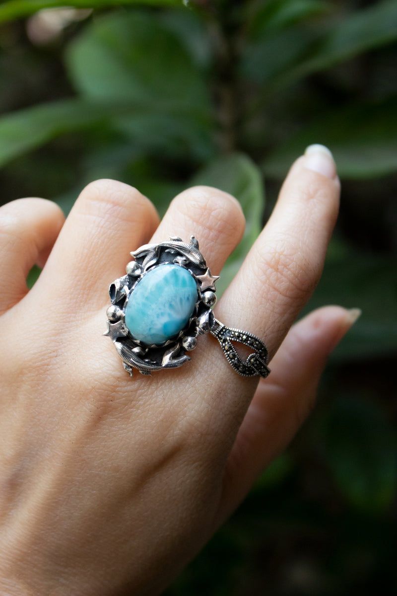 Celestial Tide Larimar Ring, AR-7764