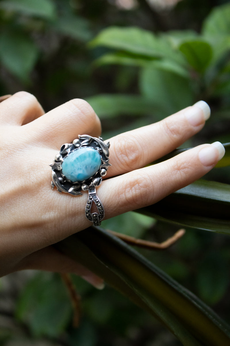 Celestial Tide Larimar Ring, AR-7764