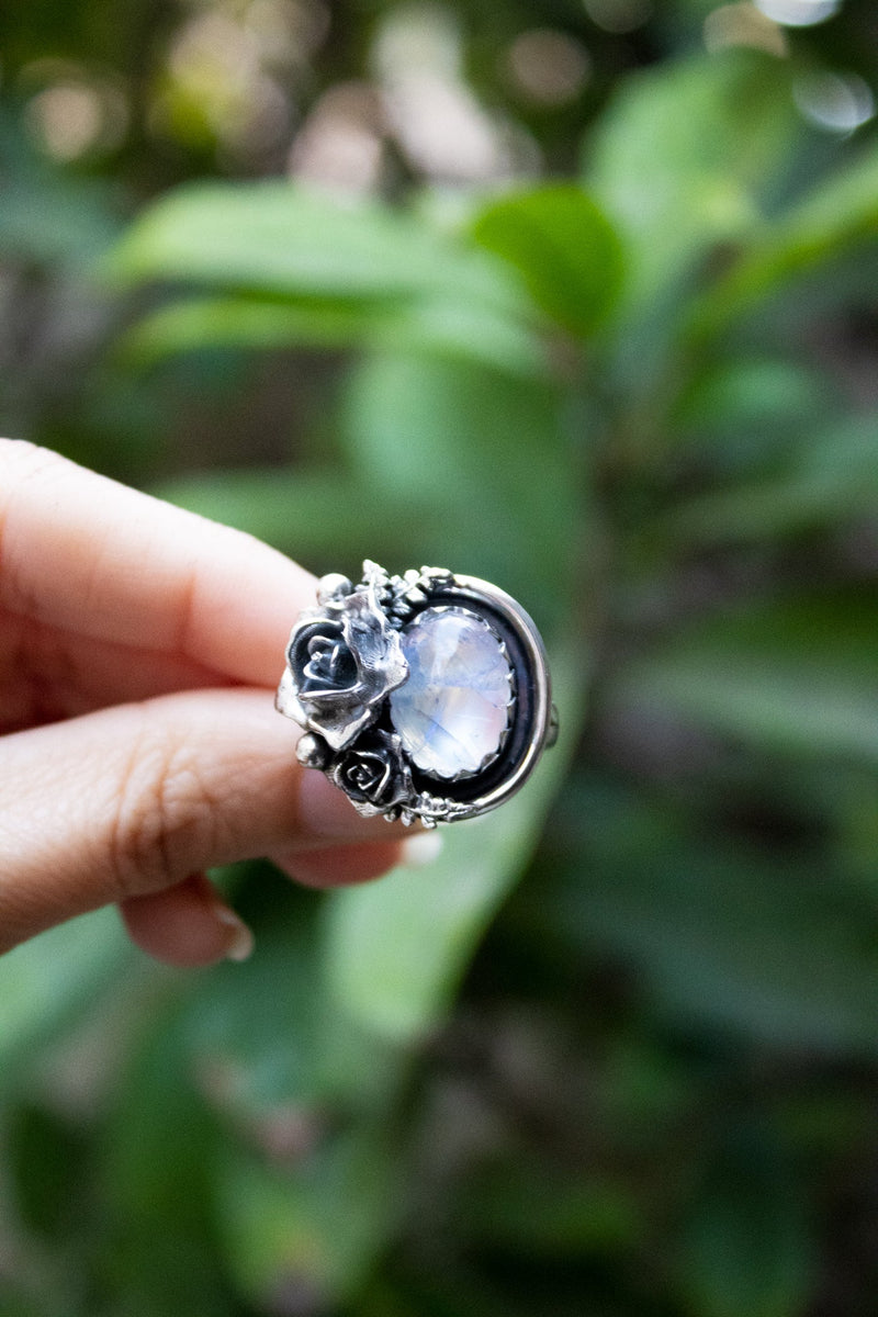 Lunar Whisper — Moonstone Ring, AR- 7768
