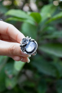 Lunar Whisper — Moonstone Ring, AR- 7768