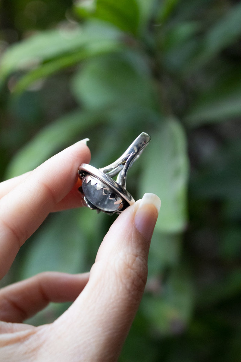 Lunar Whisper — Moonstone Ring, AR- 7768