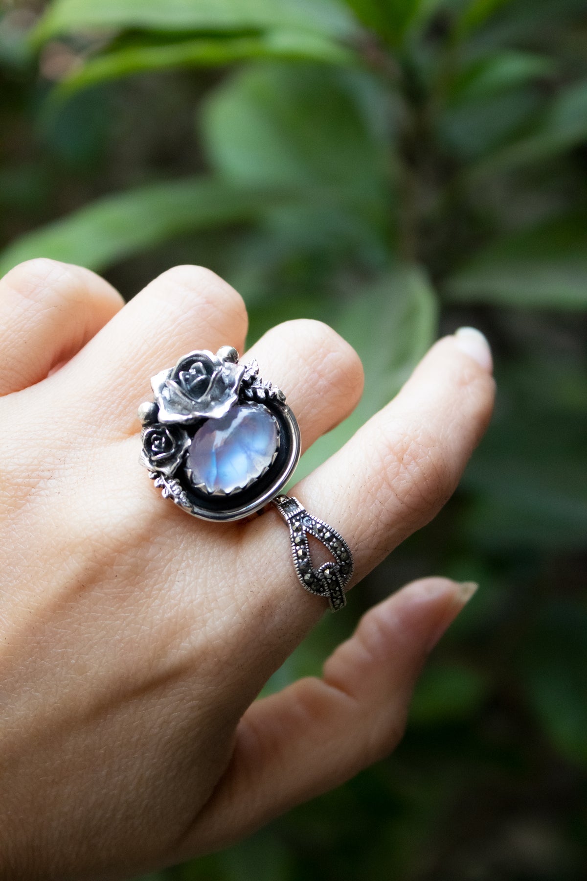 Lunar Whisper — Moonstone Ring, AR- 7768