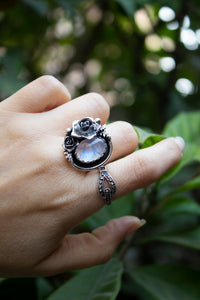 Lunar Whisper — Moonstone Ring, AR- 7768