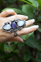 Twilight Dream — Moonstone & Tanzanite Ring, AR- 7772