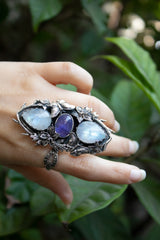 Twilight Dream — Moonstone & Tanzanite Ring, AR- 7772