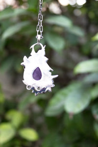 Violet Glow — Amethyst & Moonstone Pendant, AP- 7774