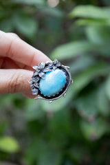 Sea Breeze — Larimar & Moonstone Ring, AR- 7777