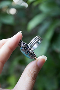 Sea Breeze — Larimar & Moonstone Ring, AR- 7777